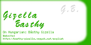 gizella basthy business card