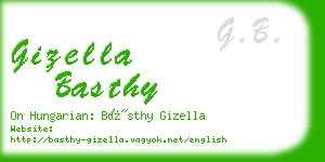 gizella basthy business card